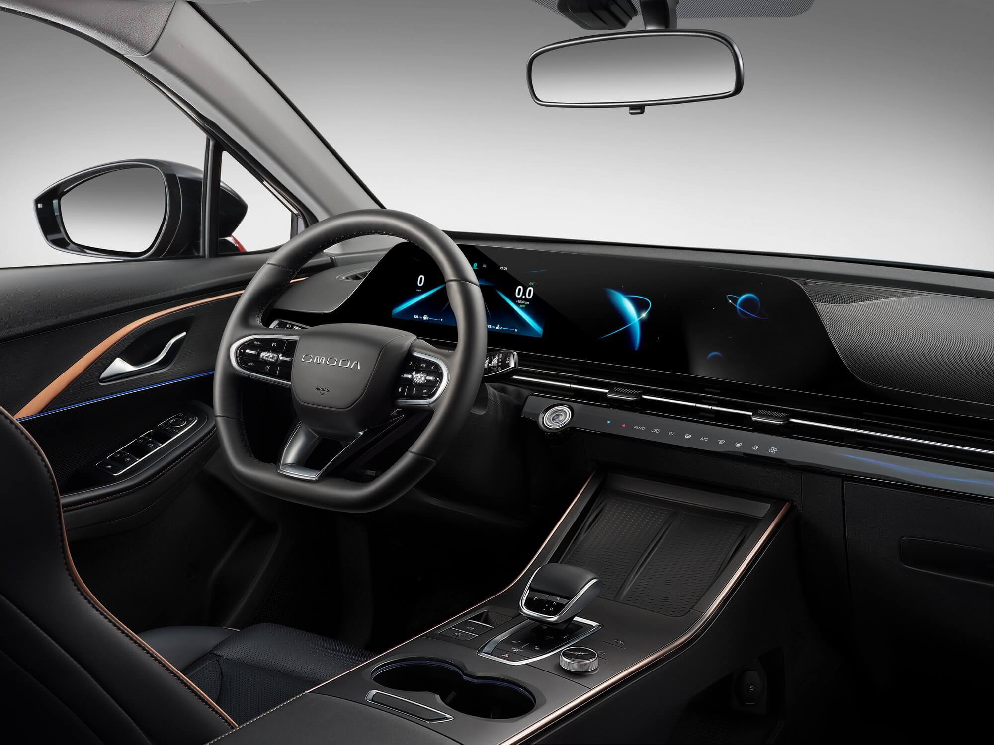 The elegant interior of the OMODA crossover